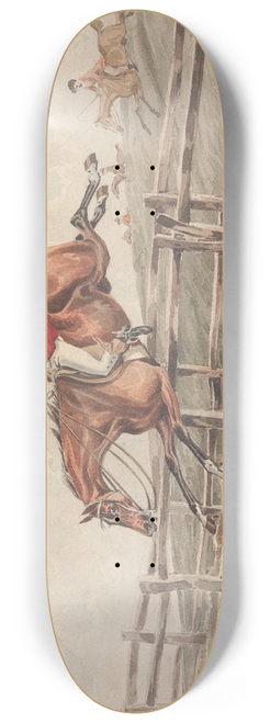 Henry Thomas Alken - Doing the Thing; and the Thing Done; Doing the Thing Well  [giving Dribblers the go bye] 8.25 inch art skate deck