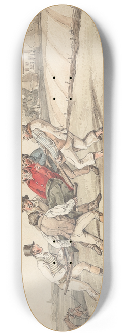 Henry Thomas Alken - Qualified Horses and Unqualified Riders; `Returning Home in Triumph. He Disdaind a Slothful Easey Life; so Took to Hunting 8.25 inch art skate deck