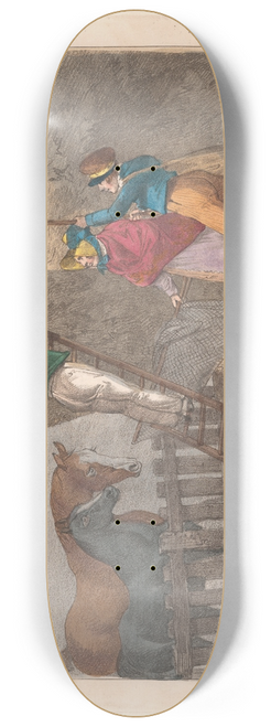 Henry Thomas Alken - Scenes in the Life of Master George  Sparrow  catching 8.25 inch art skate deck