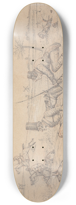 Henry Thomas Alken - Sporting Notions: I Had No Notion of the Comforts of Hunting by Water 8.25 inch art skate deck