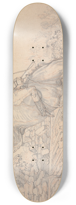 Henry Thomas Alken - Sporting Notions: I Have a Notion This May be Called Riding to the Hounds at a Smashing Rate 8.25 inch art skate deck
