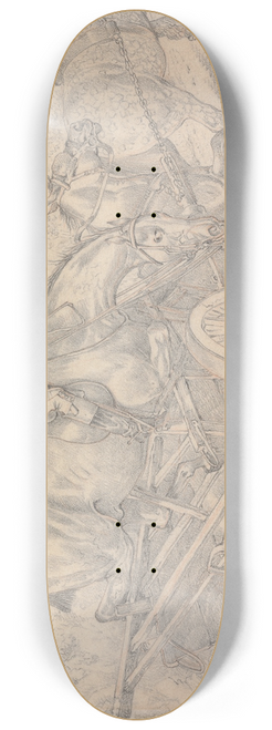Henry Thomas Alken - Sporting Notions: This Gives Me a Notion its Better to Look Before You Leap 8.25 inch art skate deck