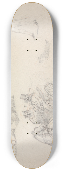 Henry Thomas Alken - Symptoms: of a Great One, of a Fine One, of a Queer One, of a Save All, of a View on Brighton Cliff, of Just Got Over a Gate, 8.25 inch art skate deck