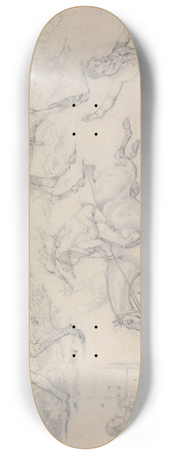 Henry Thomas Alken - Symptoms: of Doubtful Amusement  or Craneing, of Anxious Amusement  or Sure of a Bite, of Public Amusement  or No Taxes, Dangerous Amusement 8.25 inch art skate deck