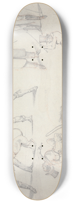 Henry Thomas Alken - Symptoms: of Full Pay, of Half pay, of a strong attachment in the Dog, of anything but go, of no strong attachment to the Horse 8.25 inch art skate deck