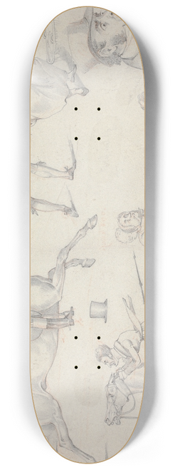 Henry Thomas Alken - Symptoms: of None of Your Stuff, of a Declaration, of a Meltonian, of Is that a Writ I See Before Me, of a Love Feast, of a Buck 8.25 inch art skate deck