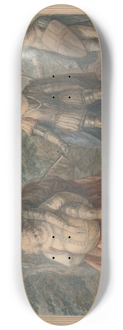 Henry William Bunbury - Falstaff Carrying Dead Hotspur 8.25 inch art skate deck