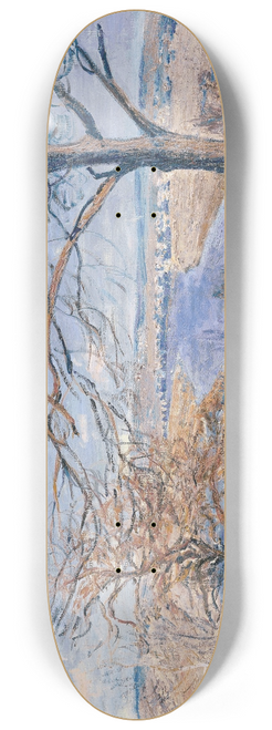 Alfred Sisley - Banks of the Loing, Autumn Effect 8.25 inch art skate deck