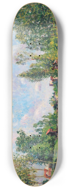 Alfred Sisley - La Passerelle  Chemin De Halage Du Canal Du Loing 8.25 inch art skate deck