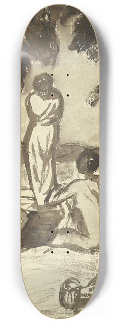 Hermann Lismann - Bathing women 8.25 inch art skate deck
