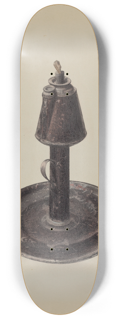 Herman O. Stroh - Whale Oil Lamp 8.25 inch art skate deck