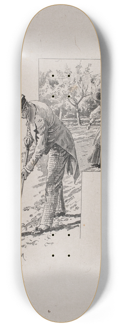 Herman Rudolf Mller - Vignet til Poul Mller- En dansk students eventyr 8.25 inch art skate deck