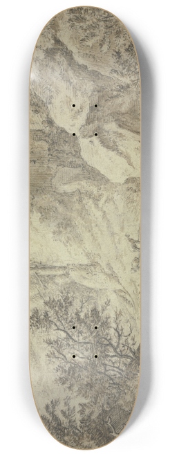 Herman Saftleven III - Wasserschpfender Hirte mit seiner Ziegenherde 8.25 inch art skate deck