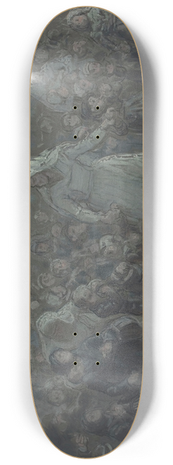 Hippolyte Dominique Berteaux - Larrive  la gare du Nord en 1914. Infirmire conduisant des enfants 8.25 inch art skate deck