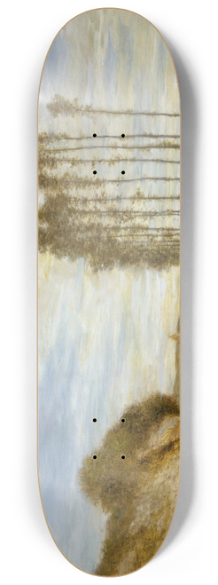 Homer Dodge Martin - View on the Seine; Harp of the Winds 8.25 inch art skate deck