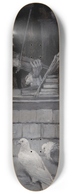 Howard Pyle - The Old Violin 8.25 inch art skate deck