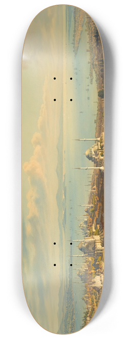 Hubert Sattler - Constantinople From The Fire Tower Of Beyazit 8.25 inch art skate deck
