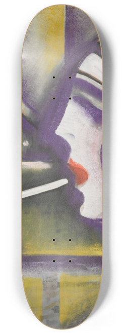 Hugo Scheiber - Dame mit Cigarette (Lady with a Cigarette) 8.25 inch art skate deck