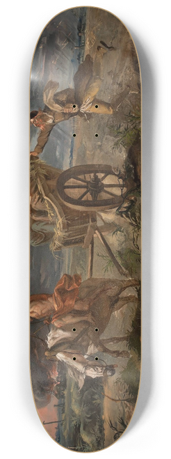 Ignacy Gierdziejewski - Symbolic scene  Poverty and misery come to see us 8.25 inch art skate deck