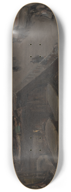 Isaac Israls - Damrak at night 8.25 inch art skate deck