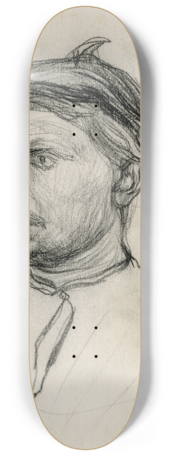 Isaac Israls - Hoofd van een man, portret 8.25 inch art skate deck