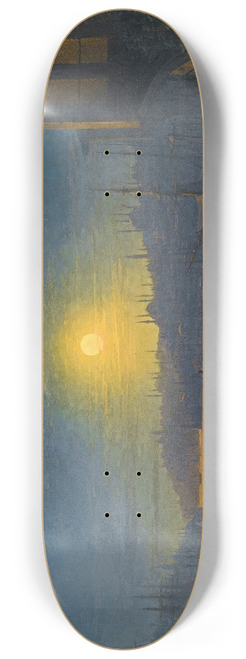 Ivan Konstantinovich Aivazovsky - Moonrise Over The Golden Horn 8.25 inch art skate deck