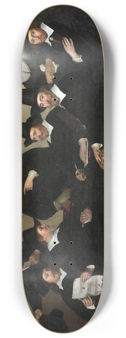 Jacob Adriaensz Backer - Regenten Regents of the Nieuwe Zijds Institute for the Outdoor Relief of the Poor, Amsterdam, c 1650 8.25 inch art skate deck