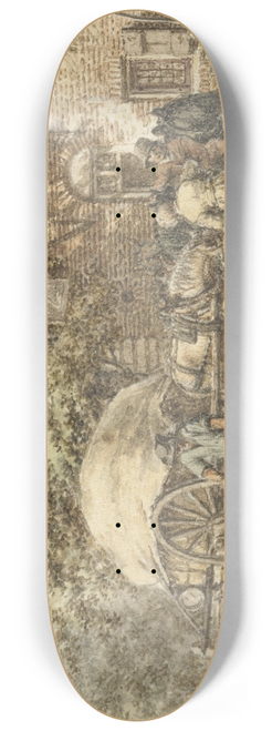 Jacob Cats - Halte voor een herberg in zomertijd 8.25 inch art skate deck