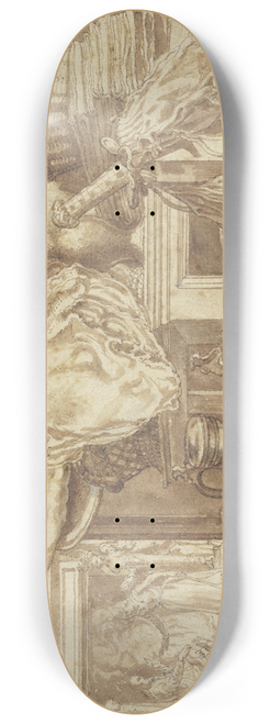 Jacob de Gheyn II - A kitchen still life 8.25 inch art skate deck