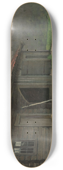Jacob Glersen - A Farmhouse in Summer Rain 8.25 inch art skate deck