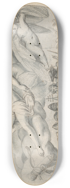 Jacob Matham - Emblem Drawing (I rule everything) 8.25 inch art skate deck
