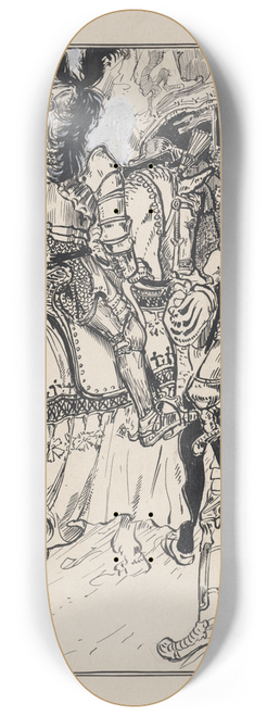 Jacob Pieter van den Bosch - Koning Lear, Cordelia en hun leger 8.25 inch art skate deck