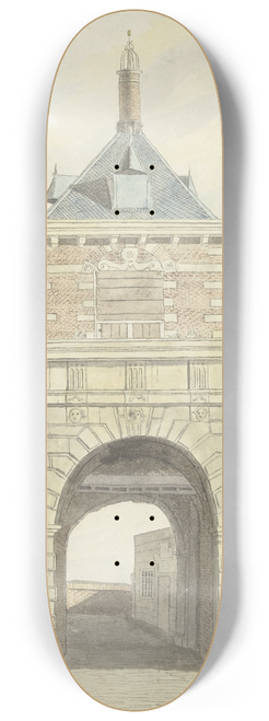 Jacobus Andreas Crescent - Gezicht op de oude Vriesche Poort te Alkmaar, van voren 8.25 inch art skate deck