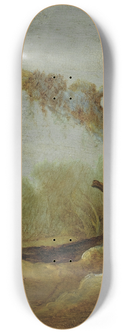 Jacob van Geel - A Tree Trunk In A Landscape 8.25 inch art skate deck