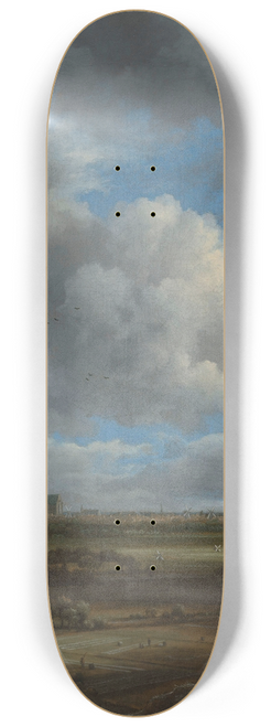 Jacob van Ruisdael - View of Haarlem from the Northwest, with the Bleaching Fields in the Foreground 8.25 inch art skate deck