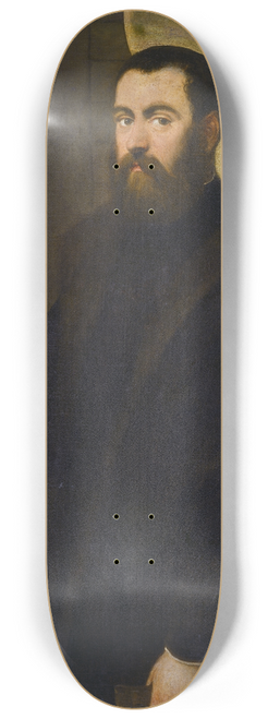 Jacopo Tintoretto - Portrait of a Man with a Landscape View 8.25 inch art skate deck