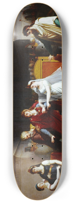 Jacques Augustin Pajou - Dernire scne de la tragdie Rodogune au Thtre-Franais 8.25 inch art skate deck