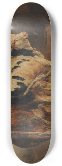 Jacques-Raymond Brascassat - Taureau  robe blanche et noire et vache  robe brune 8.25 inch art skate deck