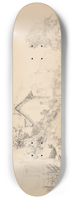 Jacques-Raymond Brascassat - Village sur la route dElboeuf  Oissel 8.25 inch art skate deck