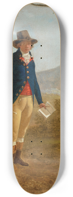 Jacques Sablet - Portrait of a gentleman in a landscape 8.25 inch art skate deck