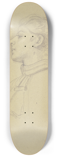 Jakob Becker - Junge Frau, in leichter Untersicht nach links 8.25 inch art skate deck