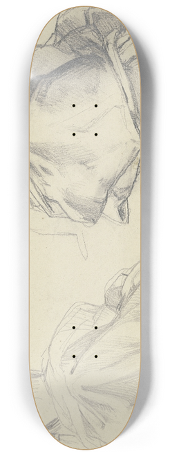 Jakob Becker - Studienblatt; Auf der Erde sitzende Frau 8.25 inch art skate deck