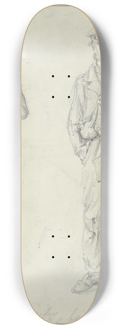 Jakob Frchtegott Dielmann - der Junge Spitzeberger, im Profil nach links und en face 8.25 inch art skate deck