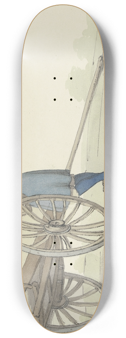 Jakob Frchtegott Dielmann - Ein Bauer vom Hunsrck bei einer Karre, diese be- oder entladend 8.25 inch art skate deck
