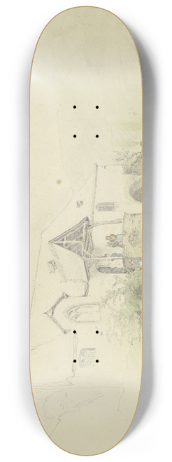 Jakob Frchtegott Dielmann - Michaelskapelle in Alken 8.25 inch art skate deck