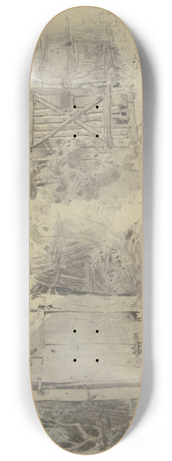 Jakob Frchtegott Dielmann - Zwei Gartentore in Dausenau 8.25 inch art skate deck