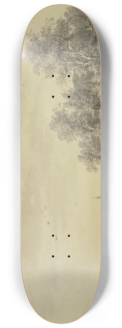 Jakob Versteegs - Auf einem Felde stehen Fruchtgarben, im Hintergrunde geht der Pflug, vorne trgt ein Mann zwei Stangen 8.25 inch art skate deck