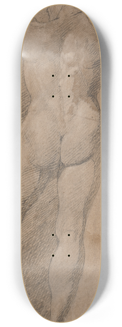 James Barry - Male with Arms Spread Wide Seen from Behind 8.25 inch art skate deck
