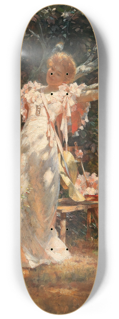 Alois Hans Schram - Playing with butterflies 8.25 inch art skate deck