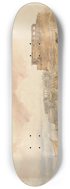 James Holland - View of Valetta, Malta 8.25 inch art skate deck